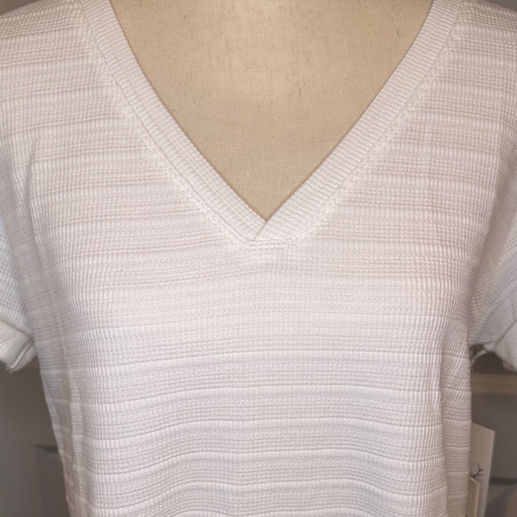 Classic White V-Neck Women's Tee - Picture 2 of 7